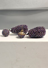Beaded Drop Earring Purple