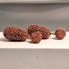Beaded Drop Earring Bronze