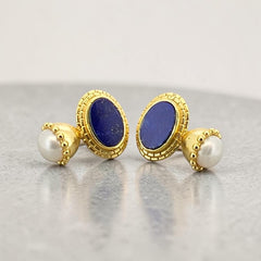 Earstud: The Royal Lapis Crown Drop