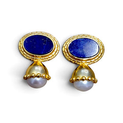 Earstud: The Royal Lapis Crown Drop