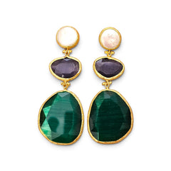 Earring Glow Line Green • Purple • Pearl