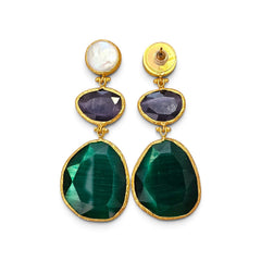 Earring Glow Line Green • Purple • Pearl