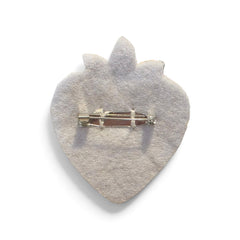 Brooch Red Pearl Heart