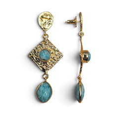 Earring: Byzantine Drops- Amazonite