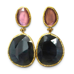Earring Twin Glow Grey Pink