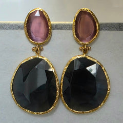 Earring Twin Glow Grey Pink