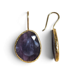 Glowdrop earring, Purple Grey Large
