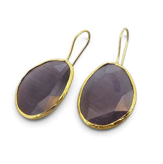 Glowdrop earring, Purple Grey Large