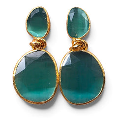 Earring: Twin Glow- Seagreen