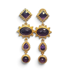 Earring: Plum Dangle Drop
