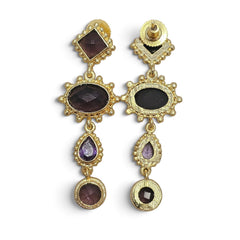 Earring: Plum Dangle Drop