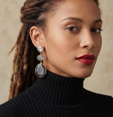 Earring Glow Line Olive • Grey • Black