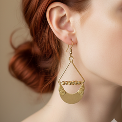 Dokra Earring Golden Luna