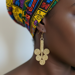 Dokra Earring Sacred Spirals