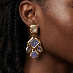 Earring: Raw Cascada Blue