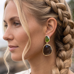 Earring Twin Glow Brown Olive