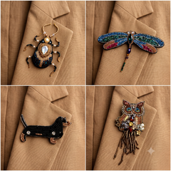 Brooch Black Beetle