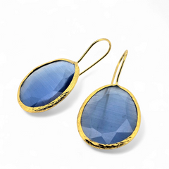 Glowdrop earring, Light blue Large