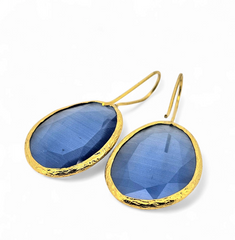 Glowdrop earring, Light blue Large