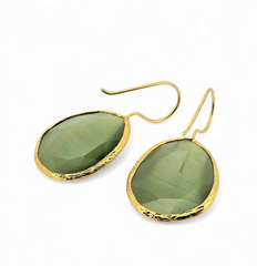 Glowdrop earring, Olive Large