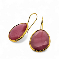 Glowdrop earring, Pink Large