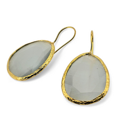 Glowdrop earring, White Large