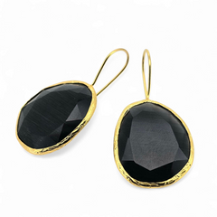 Glowdrop earring, Black Large