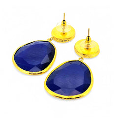 Earring Twin Glow Cobalt & Pearl