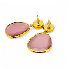 Earring Twin Glow Pearl & Pink