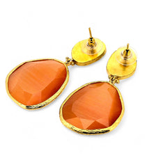 Earring Twin Glow  Yellow & Orange