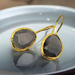 Glowdrop earring, Dark Grey Medium