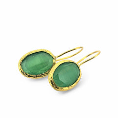 Glowdrop earring, Grass Green Small
