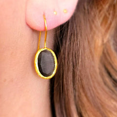 Glowdrop earring, Black Small