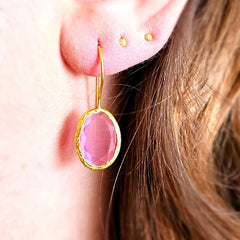 Glowdrop  earring, Pink Small
