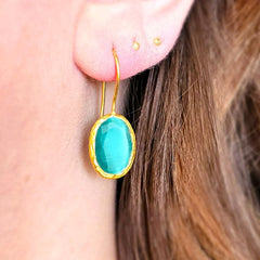 Glowdrop earring, Seagreen Small